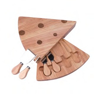 Round Cheese Board with Knife Set