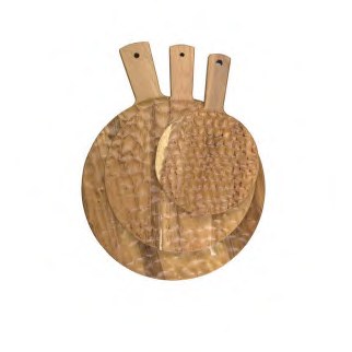 Acacia Round Serving Board with Cheese Knives