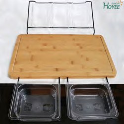 Bamboo Cutting Board with Folding Rack
