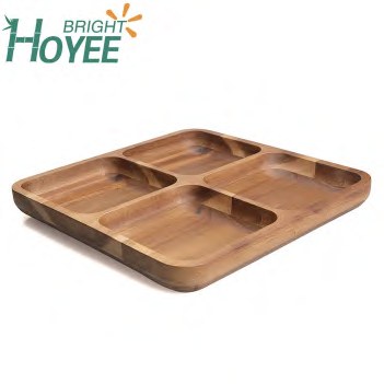 Bamboo Divided Serving Tray