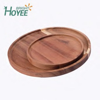 Acacia Round Chip and Dip Board