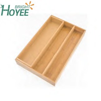 Bamboo 2-Compartment Drawer Organizer