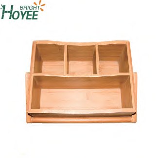 Bamboo 3-Compartment Drawer Organizer
