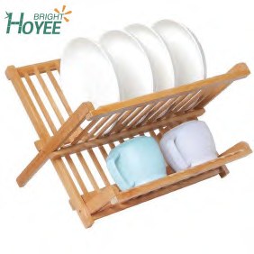 Bamboo Folding Dish Rack