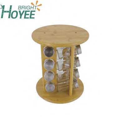 Bamboo Rotating Spice Rack