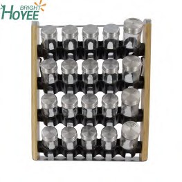 Bamboo Spice Rack with 24 Jars