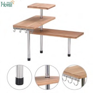 Adjustable Bamboo Over-Sink Shelf