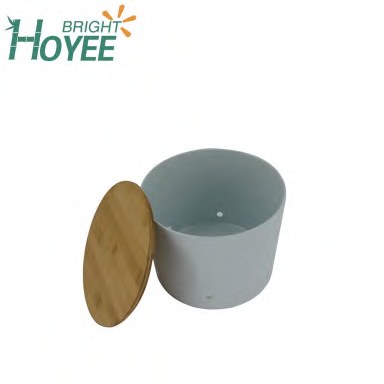 Storage Container with Wooden Lid