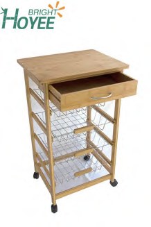 Bamboo Kitchen Trolley with Drawer