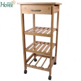 Bamboo 3-Tier Kitchen Trolley
