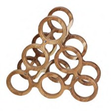 Wooden Interlocking Ring Trivet