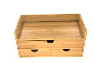 Bamboo Desk Storage Box with Drawers