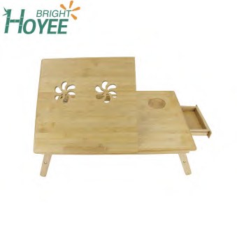 Bamboo Laptop Desk with Cooling Fan