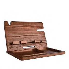 Bamboo Charging Station Organizer