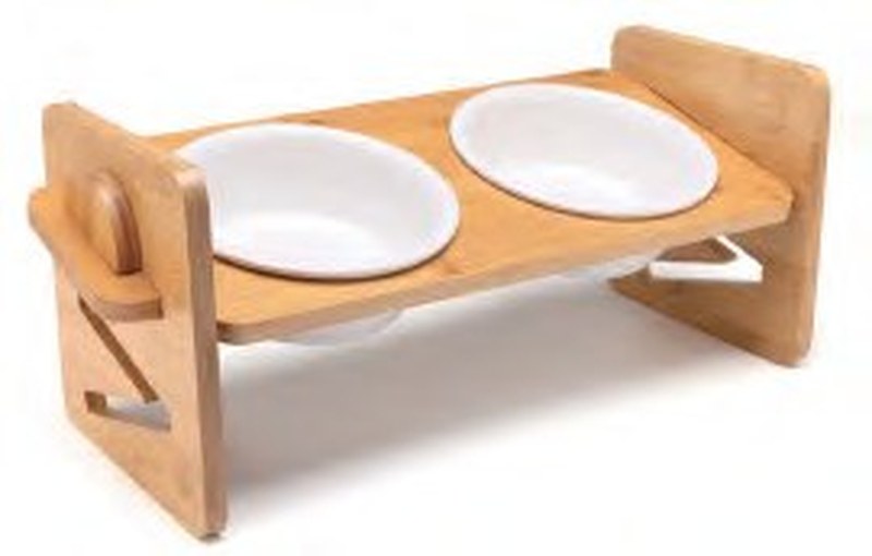 Bamboo Elevated Pet Feeder