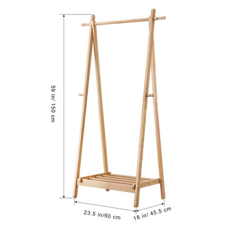 Bamboo Coat Rack (60 x 45.5 x 150cm)