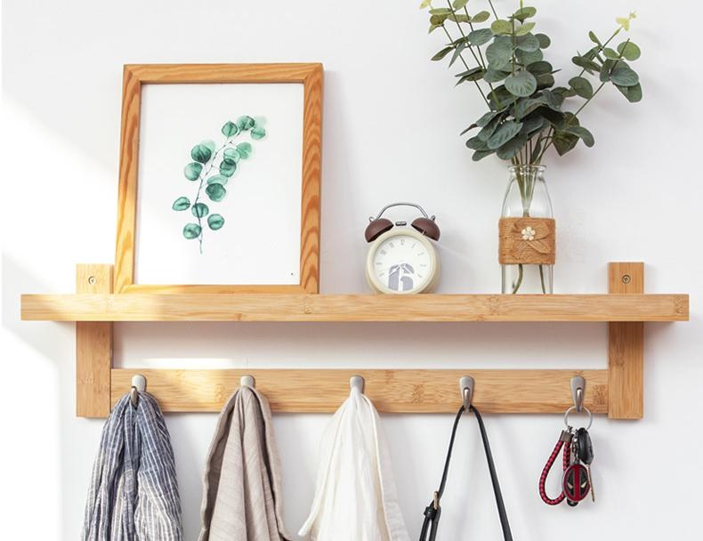 Bamboo Wall Rack (74 x 18 x 12cm)