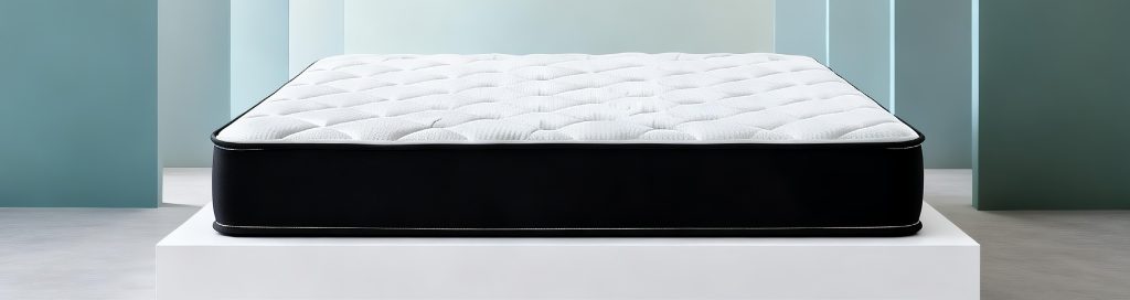 Compression Mattress – White with Dark Piping
