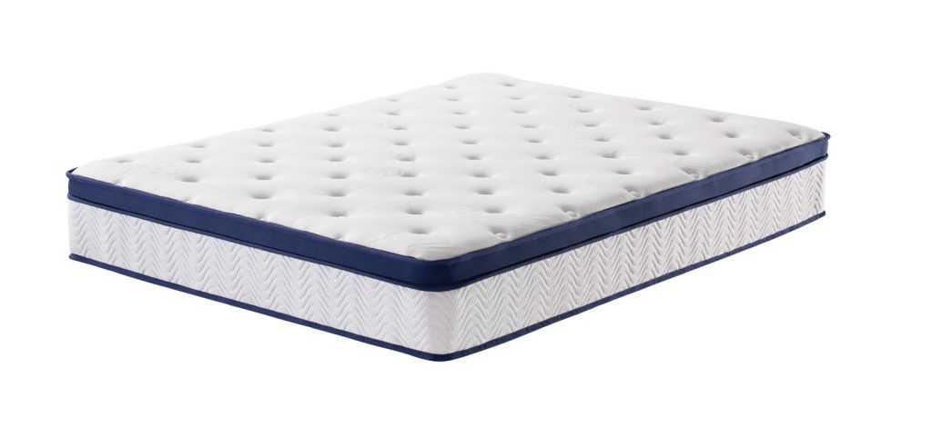 Compression Mattress – White with Navy Piping