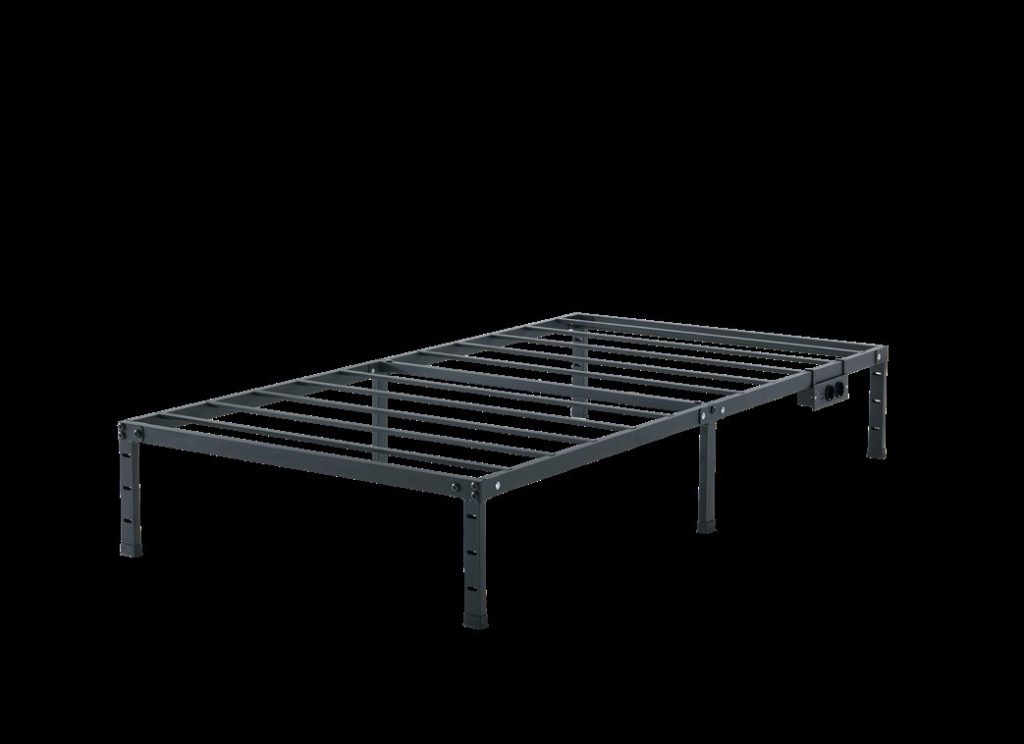 Bed Frame – Black Metal Slatted Studio