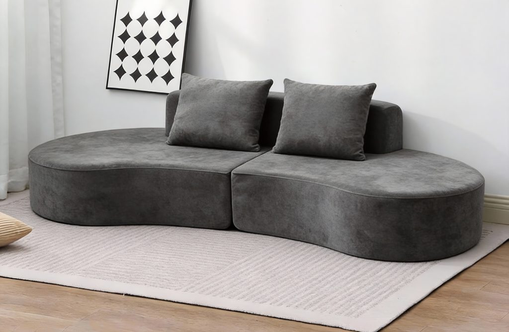 Compression Sofa – Dark Grey Rounded Modular