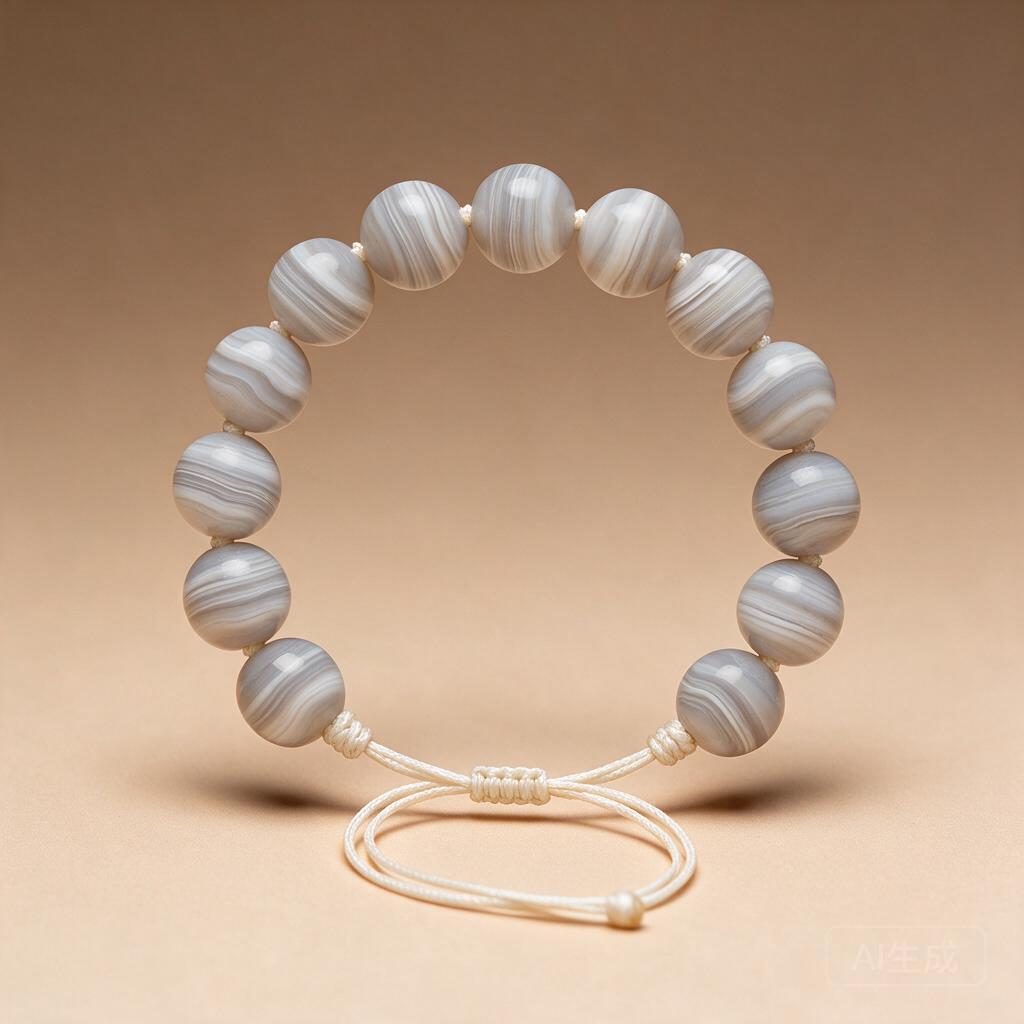 Agate Stone Bead Bracelet