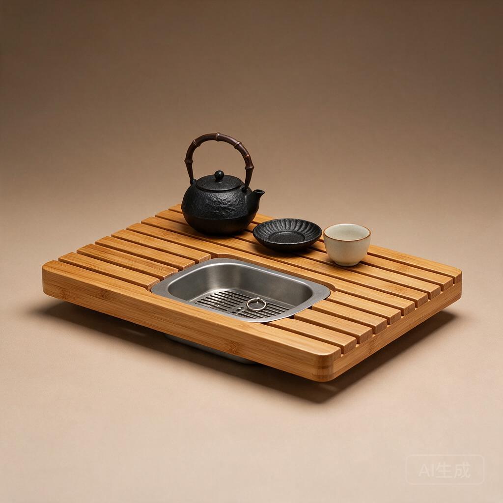 Bamboo Tea Tray with Drain