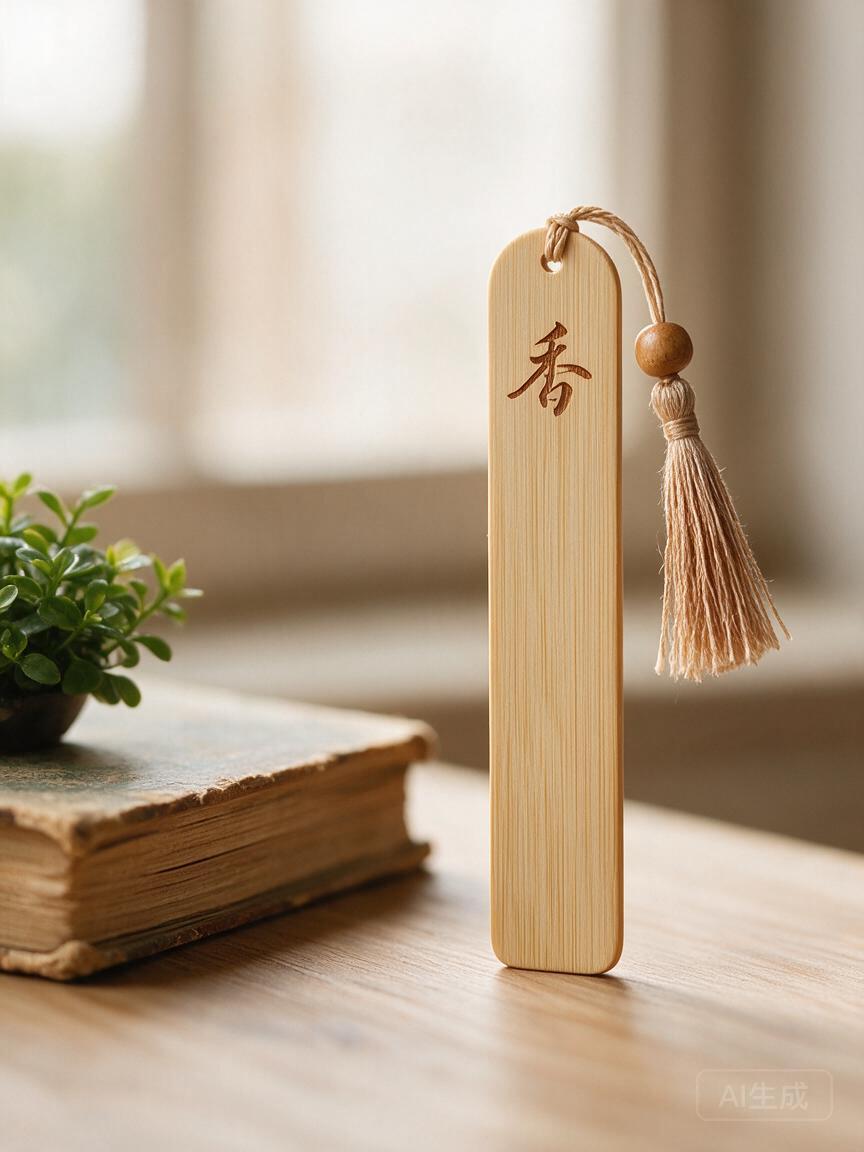 Calligraphy Bamboo Bookmark - Image 3