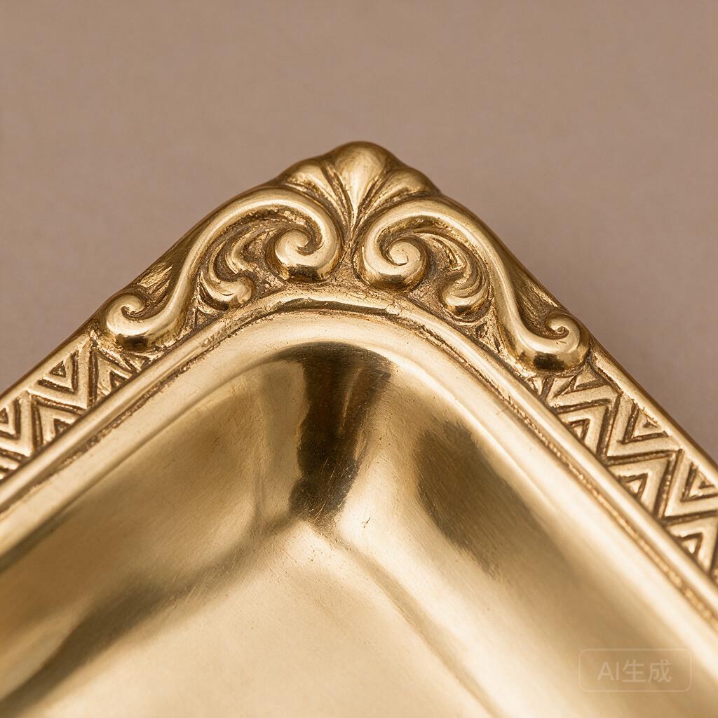 Carved Brass Incense Tray - Image 2