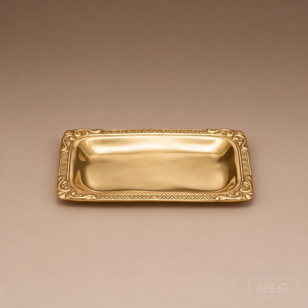 Carved Brass Incense Tray