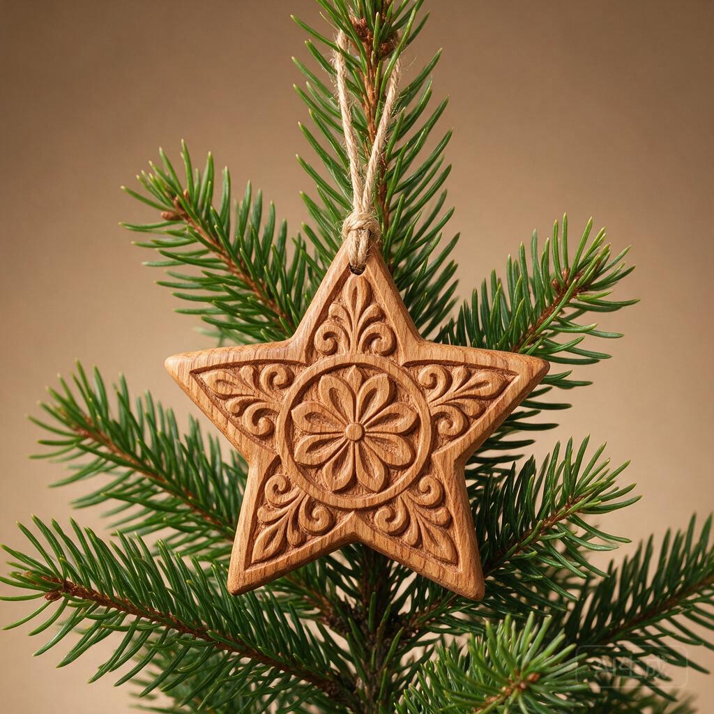 Carved Christmas Ornament