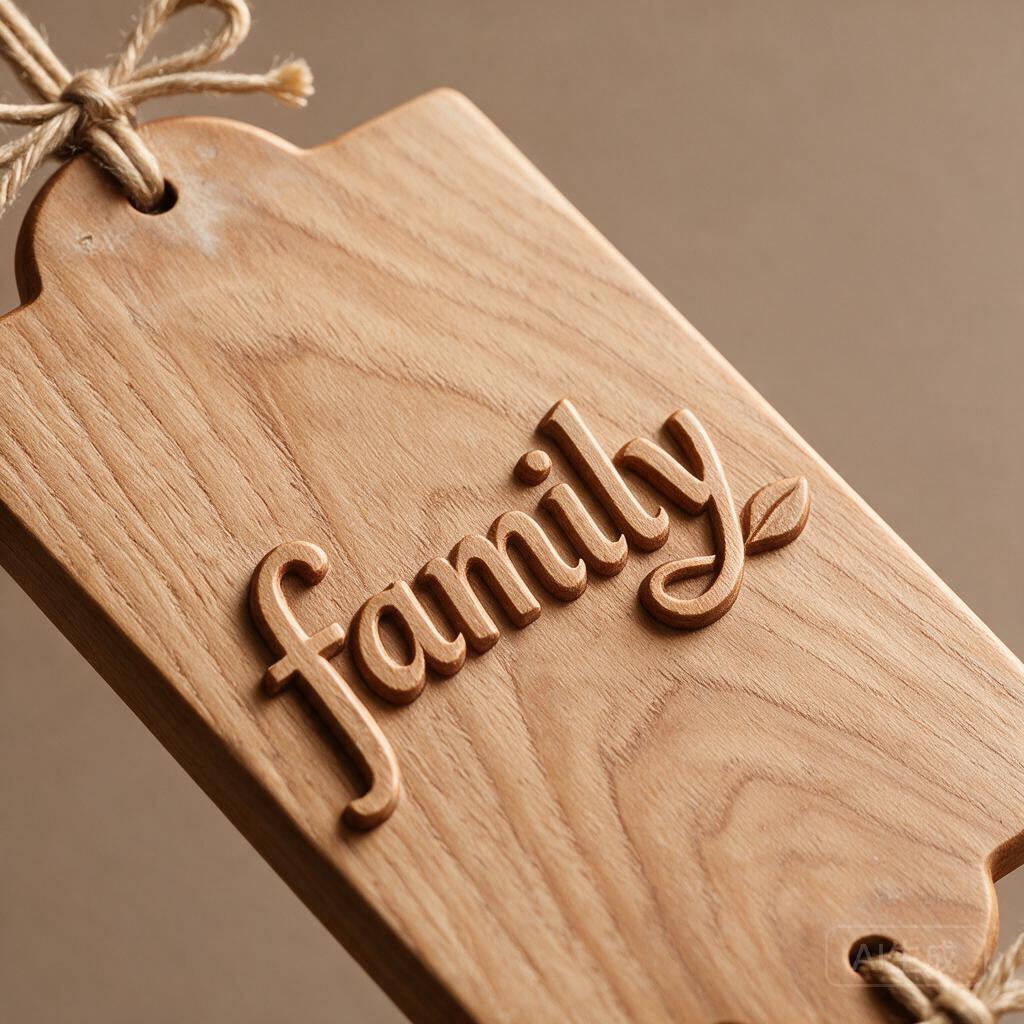 Carved Family Name Plaque - Image 2