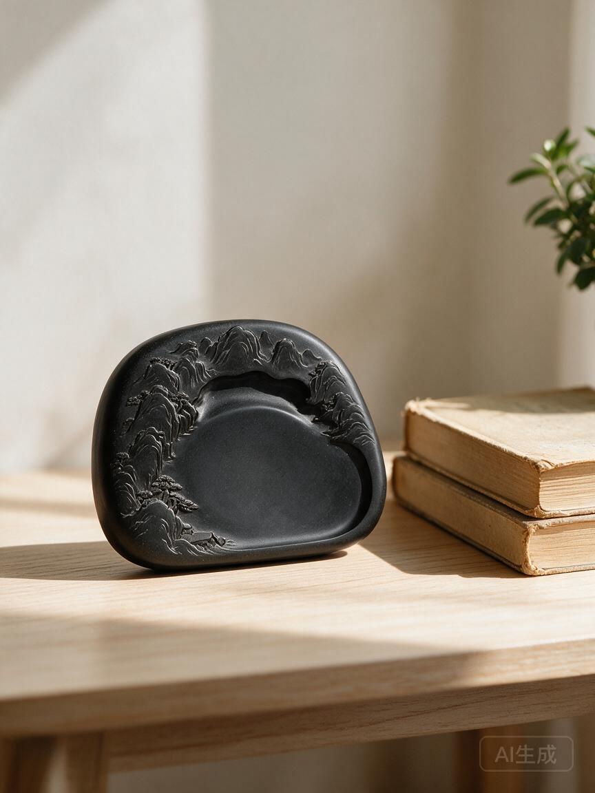 Carved Inkstone Desk Piece - Image 3