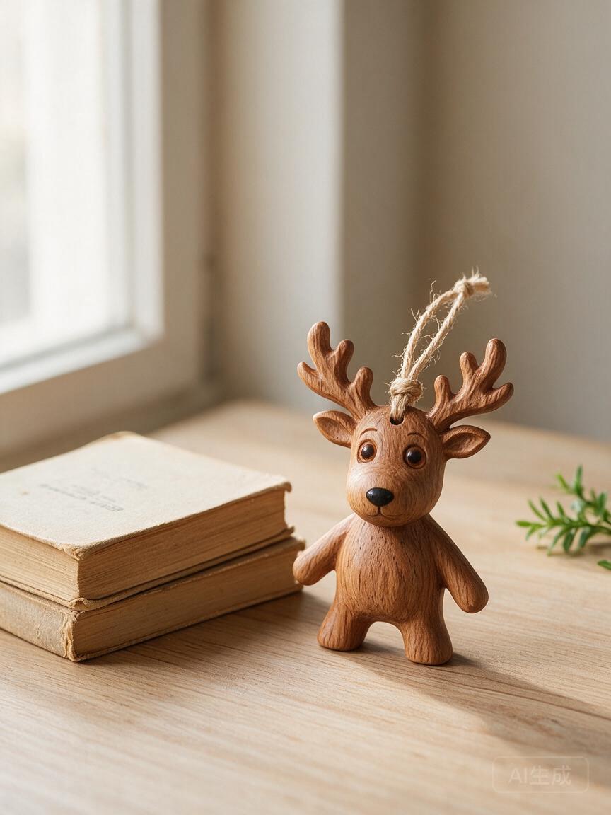 Carved Reindeer Ornament - Image 3