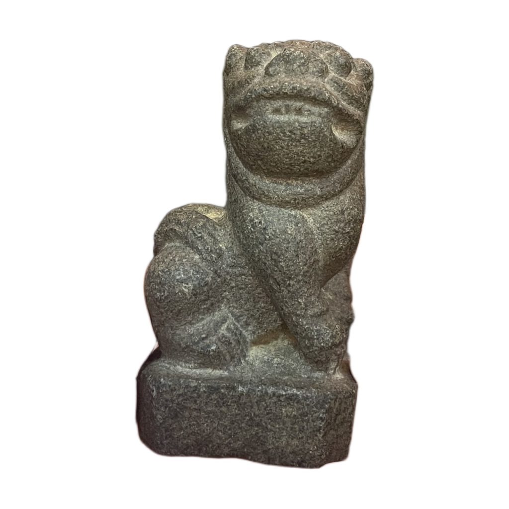 Small Carved Stone Guardian Lion