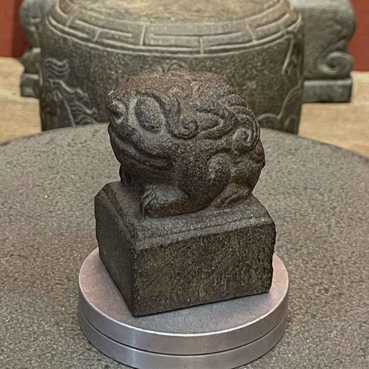 Carved Stone Lion-Knob Seal