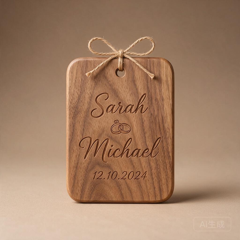 Carved Wedding Date Plaque