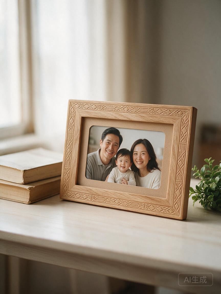 Carved Wooden Photograph Frame - Image 3