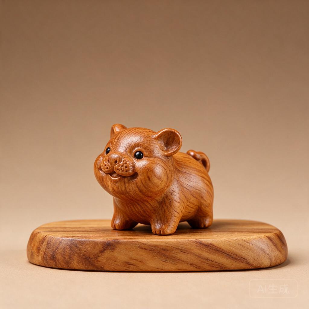 Carved Wooden Zodiac Animal