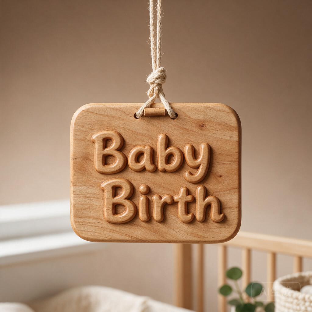 Custom Baby Gift Wood Carving