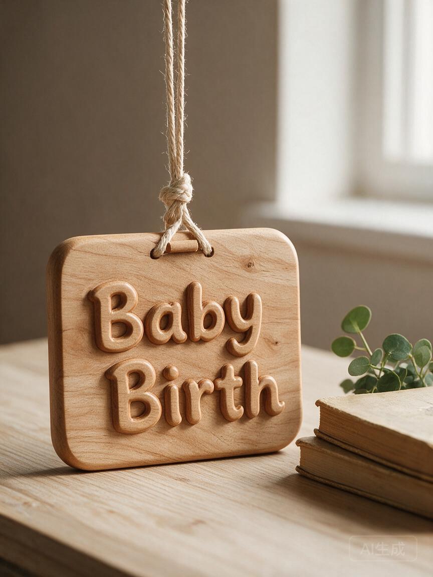 Custom Baby Gift Wood Carving - Image 3