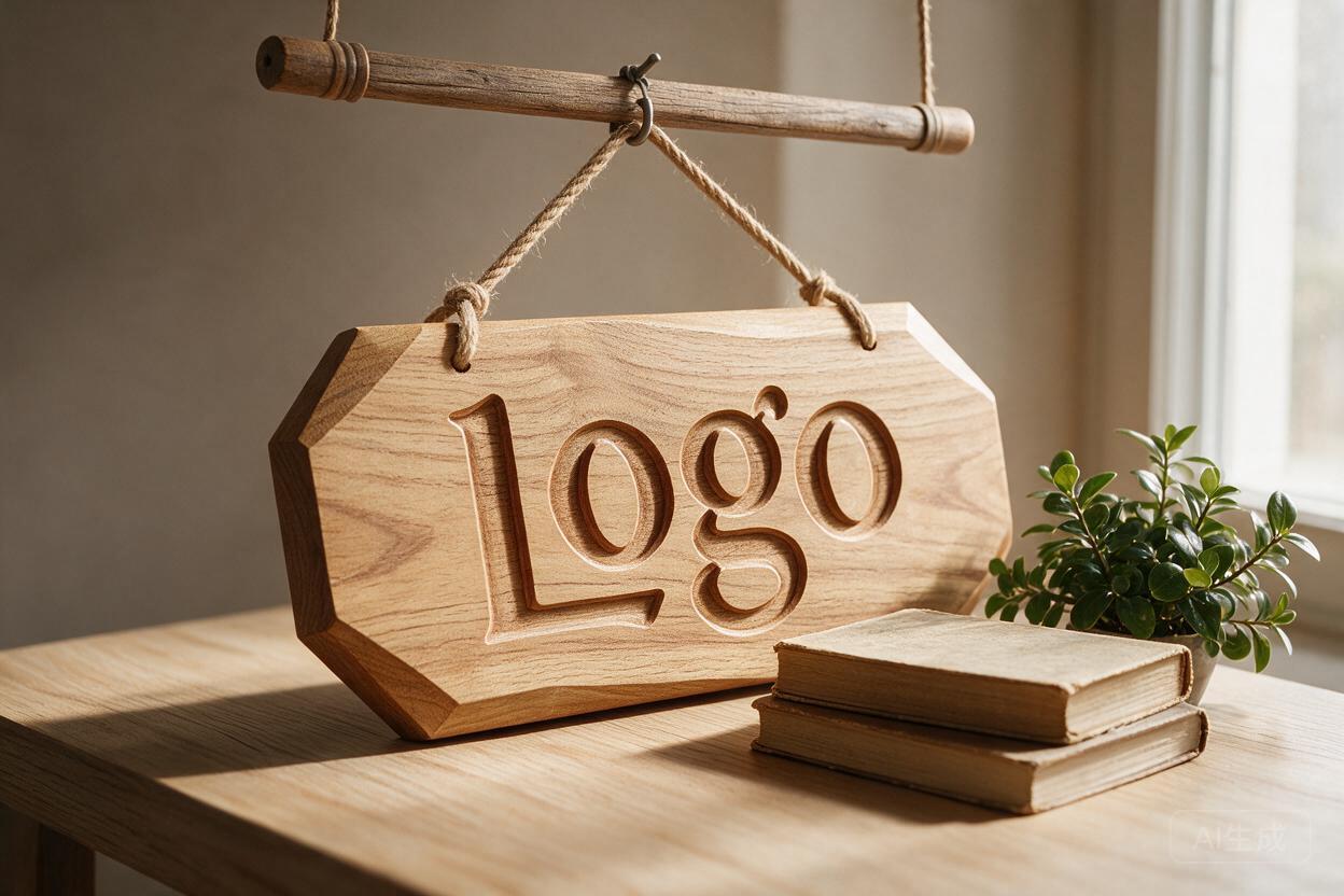 Custom Logo Wood Sign - Image 3