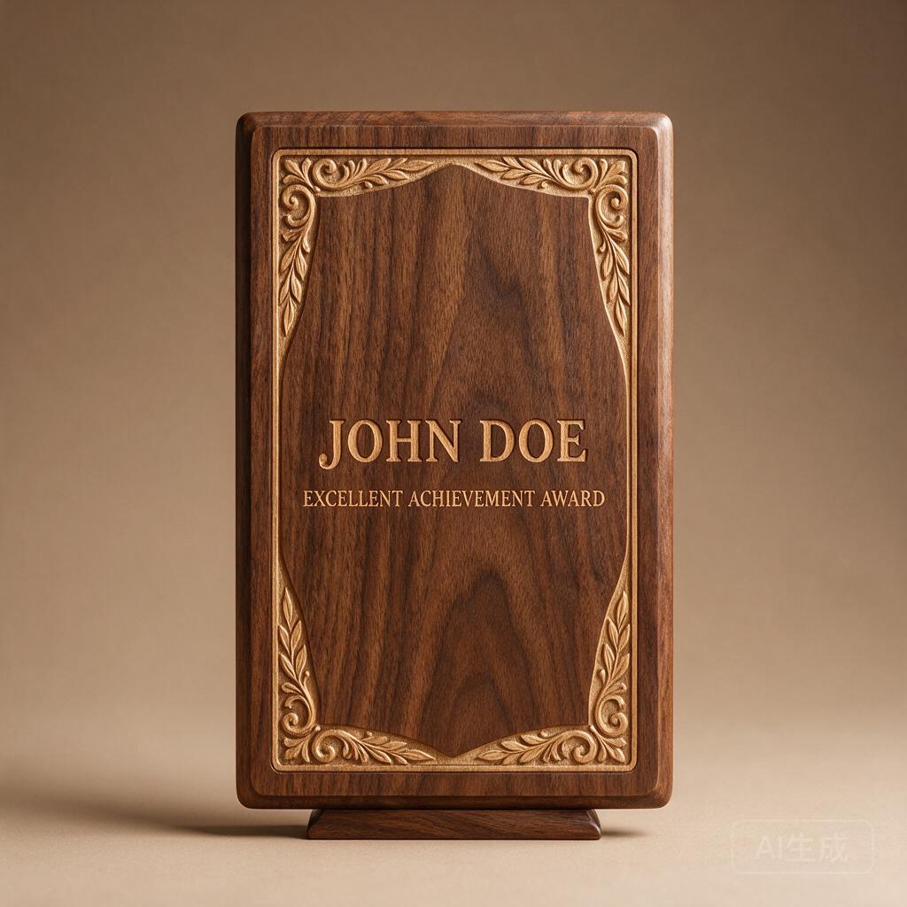Engraved Wood-based Award Plaque