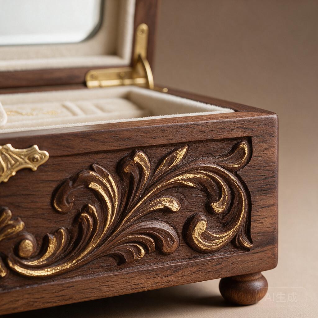 Engraved Wooden Jewelry Box - Image 2