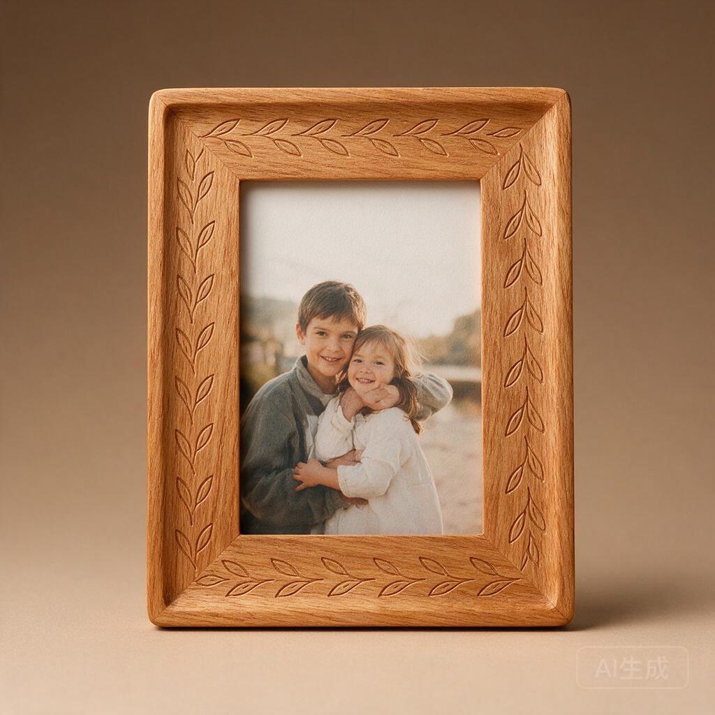 Engraved Wooden Memorial Frame