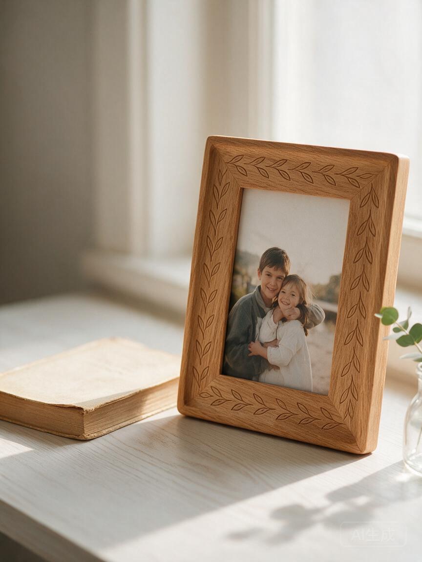 Engraved Wooden Memorial Frame - Image 3