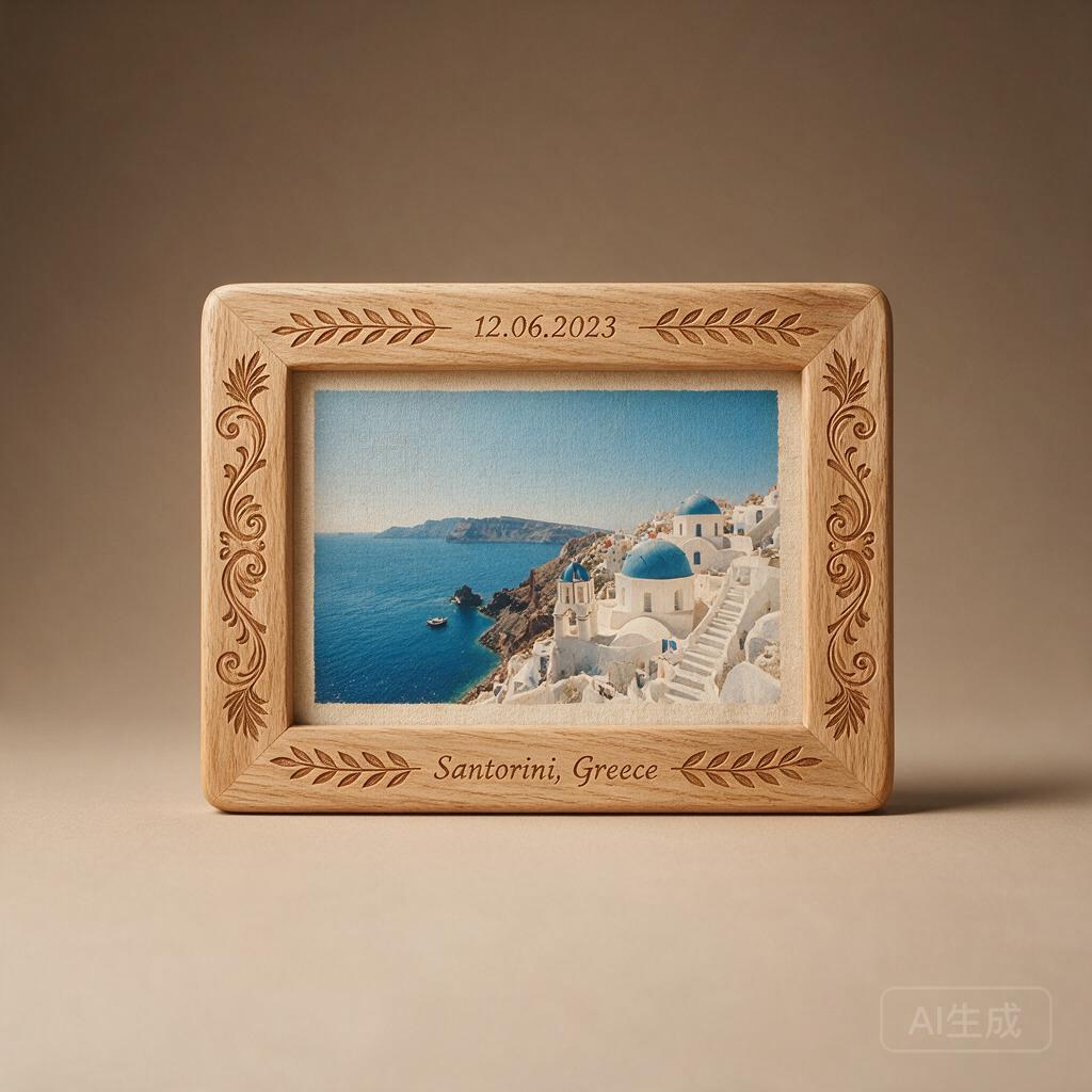 Engraved Wooden Memory Frame