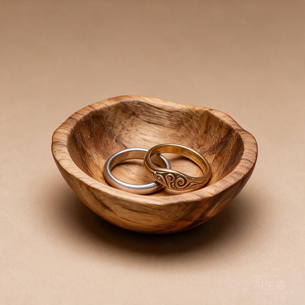 Hand-carved Wooden Keepsake Bowl - Image 2