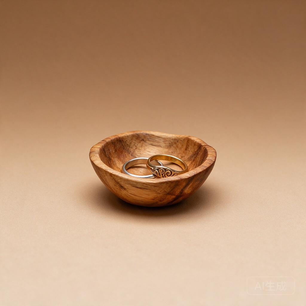 Hand-carved Wooden Keepsake Bowl