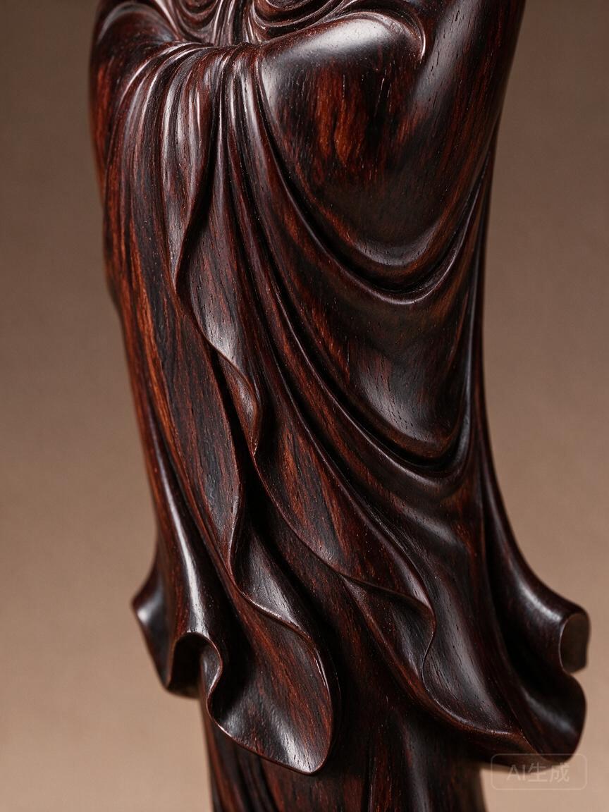 Kwan Yin Wood Statue - Image 2